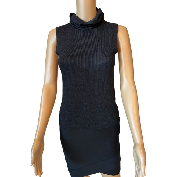 Linda Allard Ellen Tracy Silk Sleeveless Turtleneck Sweater - Picture 1 of 4